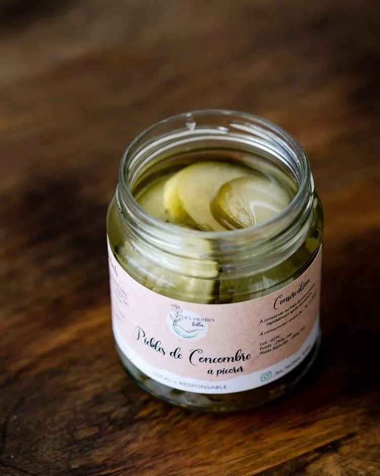 Pickles de concombre au fenouil